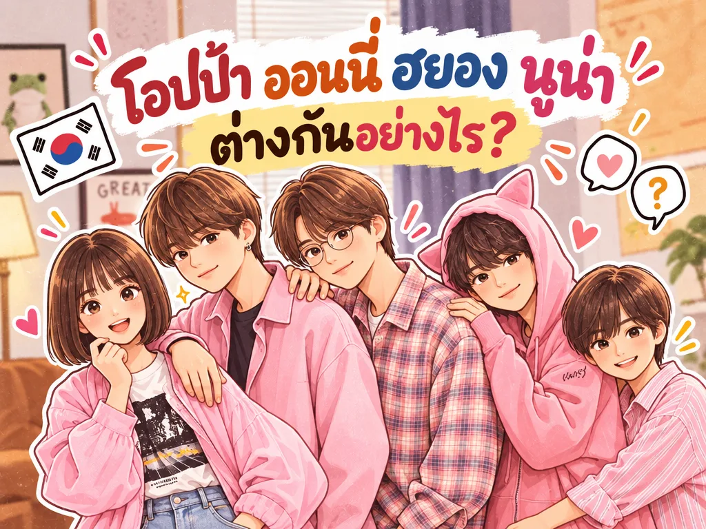 โอปป้า ออนนี่ ฮยอง นูน่า ต่างกันอย่างไร? รู้จักคำเรียกคนเกาหลีที่แฟน K-pop และซีรีส์ควรรู้